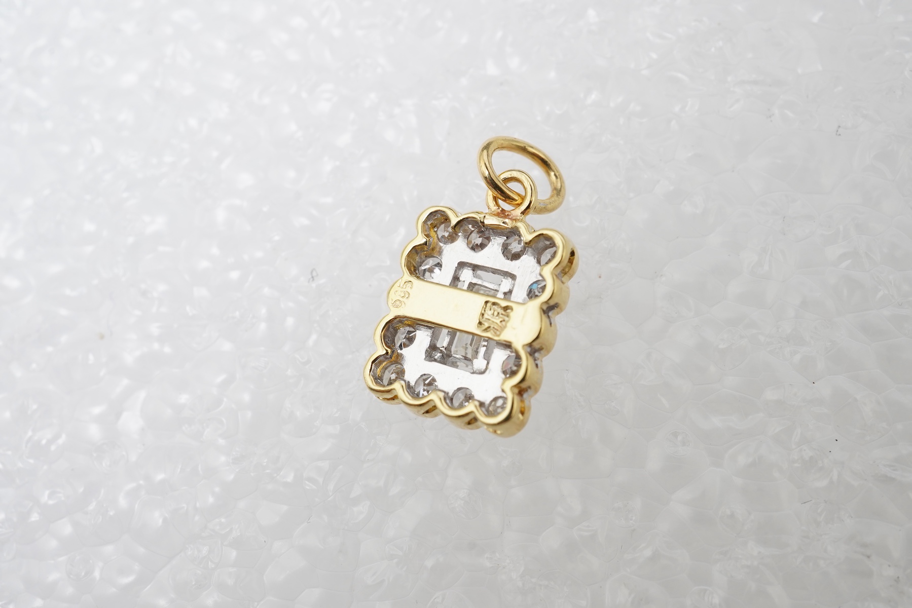 A diamond pendant